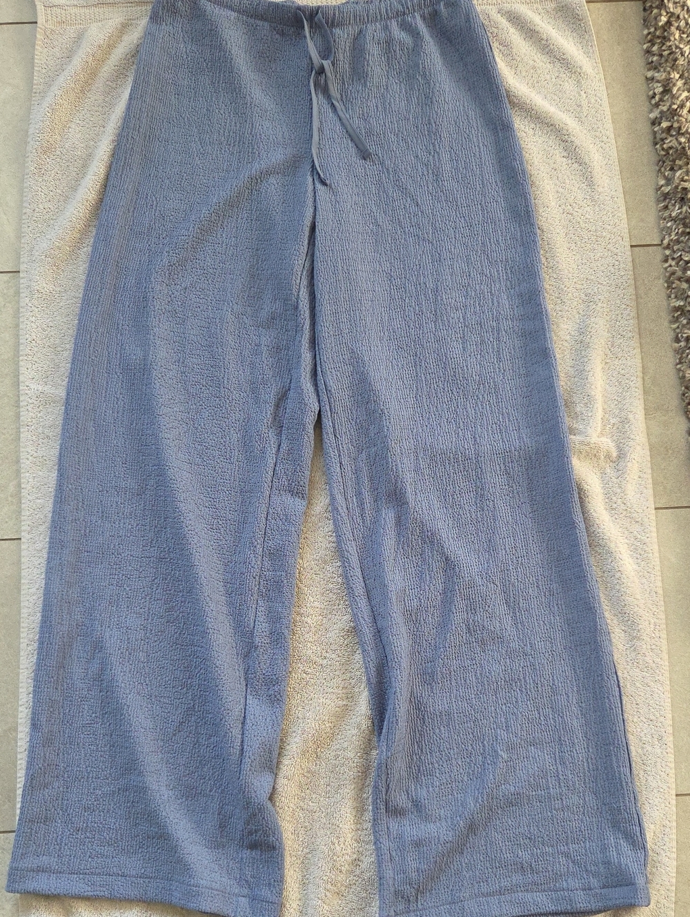 H&M Light Blue Wide Leg Drawstring Track Pants